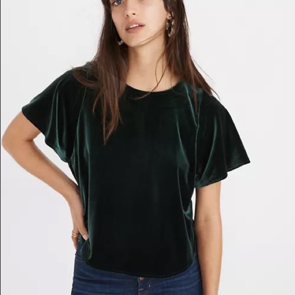 Madewell Velvet Butterfly Top